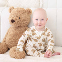 Beary Sweet Bamboo Waffle Convertible Zip Romper