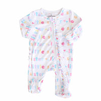 Little Sister Ruffle Zipper Footie