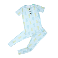 Sage Bunny TWO PIECE Easter Bamboo Lounge Set Kids Clothing