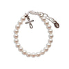 Silver Cross Pearl Baby Bracelet - Lacey