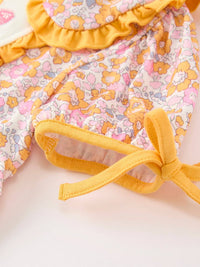 Bow Pumpkin Floral Dress