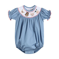 Farm Animals Smocked Romper