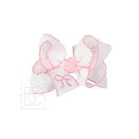Embroidered Bow Hair Bow