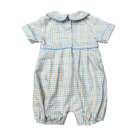 Fall Plaid Boy's Romper