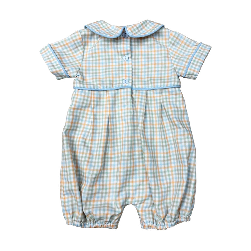 Fall Plaid Boy's Romper