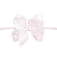 Satin Bow with Pantyhose Headband