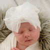 Chiffon Pearl Bow Hat