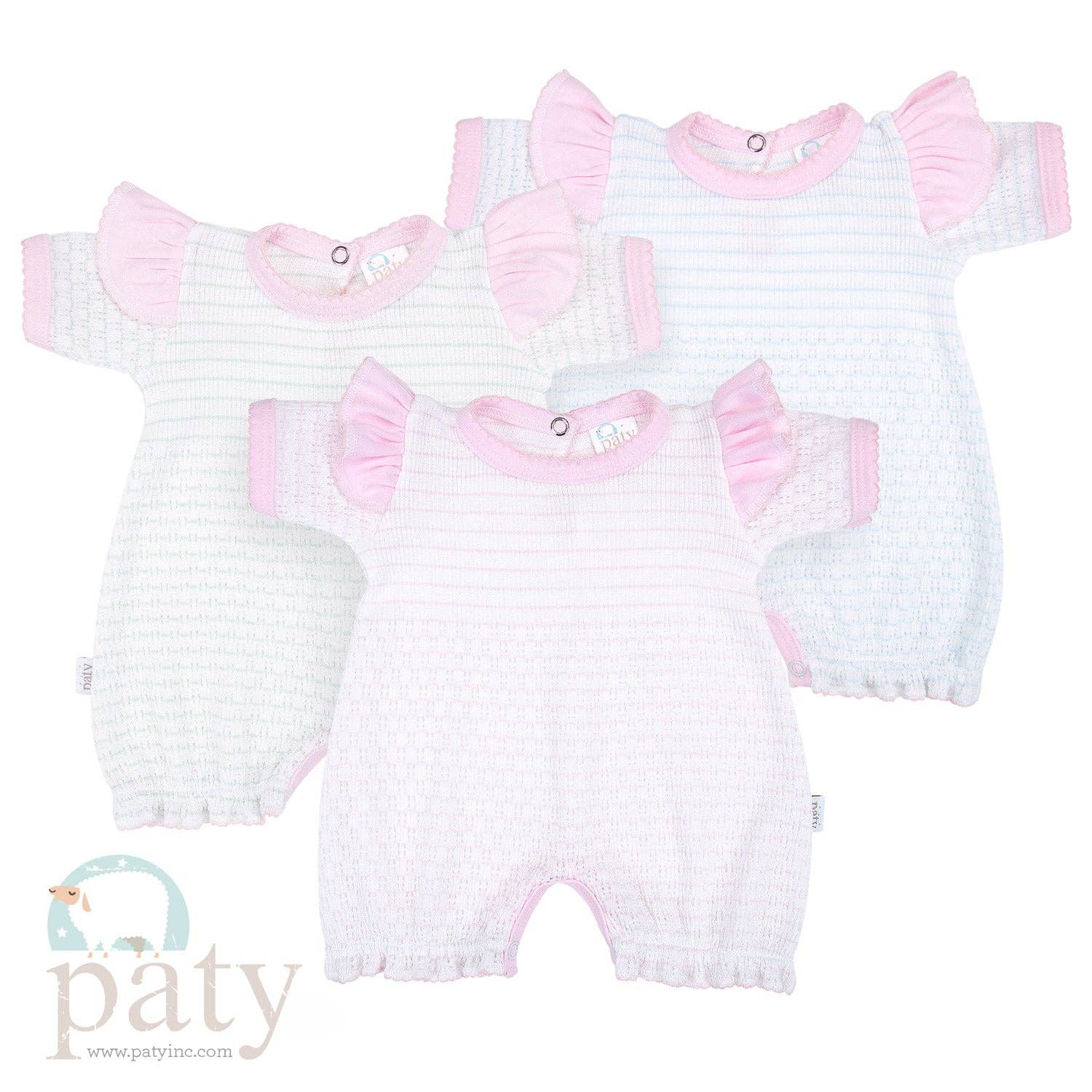 Paty Knit Angel Sleeve Bubble (Pima Trim)