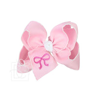 Embroidered Bow Hair Bow