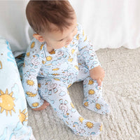 Silly Goose Zipper Footie | Blue