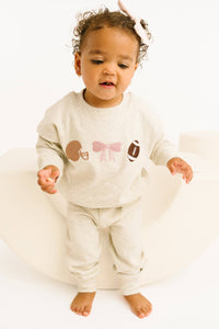 Touchdown Bow Embroidered Crewneck Set
