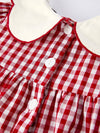Embroidered Christmas Tree Plaid Dress