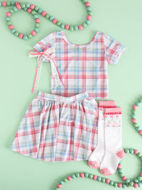 White Fair Isle Knee High Socks