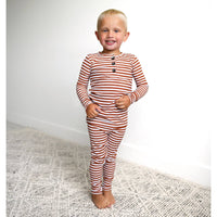 Chase Brown Ribbed Two Piece Set