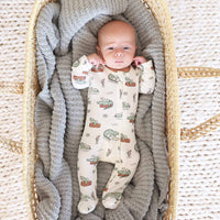 Later Gator Bamboo Waffle Zipper Footie