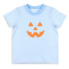 Boys Jack-O-Lantern Shirt - Blue Stripe