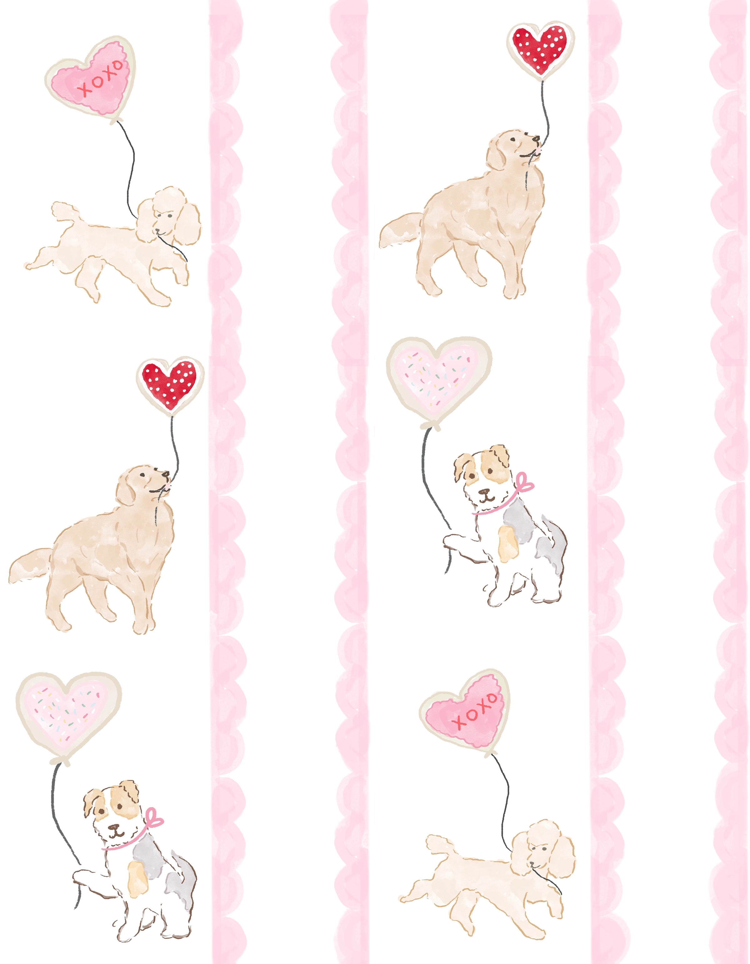 Valentine Pups 2 Piece Set