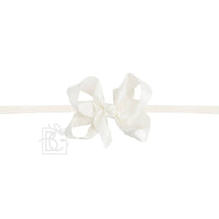 Satin Bow with Pantyhose Headband