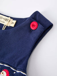 Navy Santa Sleigh Romper