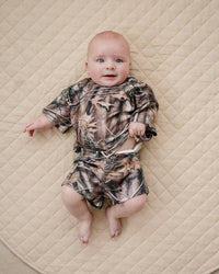 Brown Camo Slouchy Shorts Set