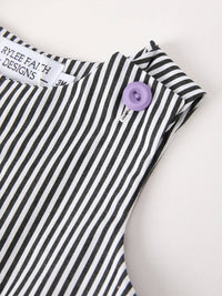Halloween Striped Ghost Romper