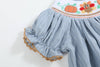 Pinstripe Turkey Smocked Bishop Dress