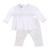 Clara's Classics Smocked Two Piece Pant Set