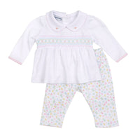 Clara's Classics Smocked Two Piece Pant Set