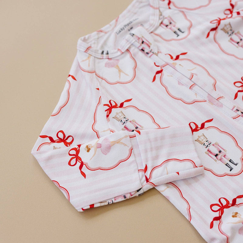 Pink Nutcracker Bamboo Zip Romper