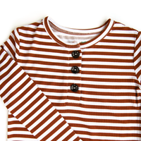 Chase Brown Ribbed Two Piece Set
