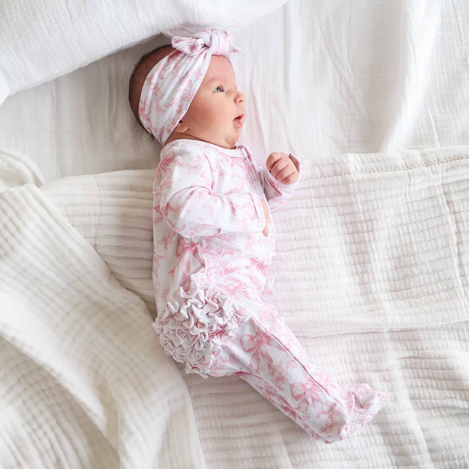 Fancy Frills Ruffle Zipper Footie