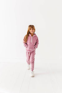 MAUVE | Vintage 1/4th HOODIE-JOGGER Set