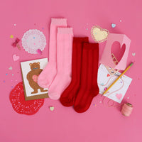 Blossom Scalloped Knee High Socks