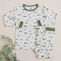 Tiny Tractors 2pc Bamboo Pajama Set