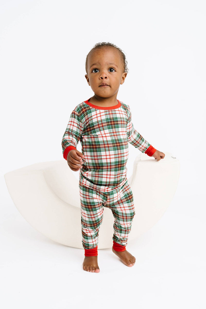 Christmas Plaid Bamboo Set