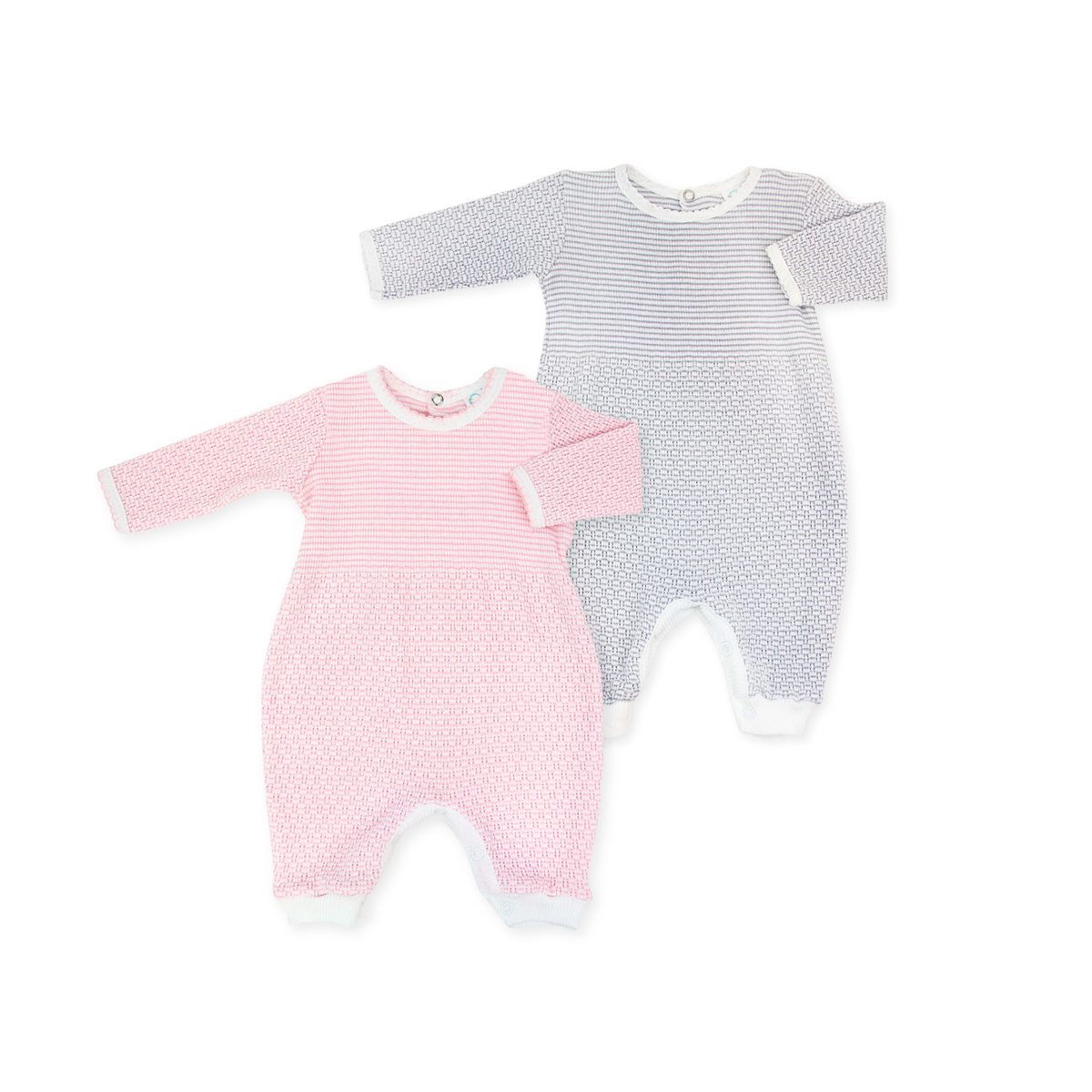 Paty Knit Long Sleeve Solid Color Romper