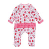 Sweetheart Pops Ruffle Zipper Footie