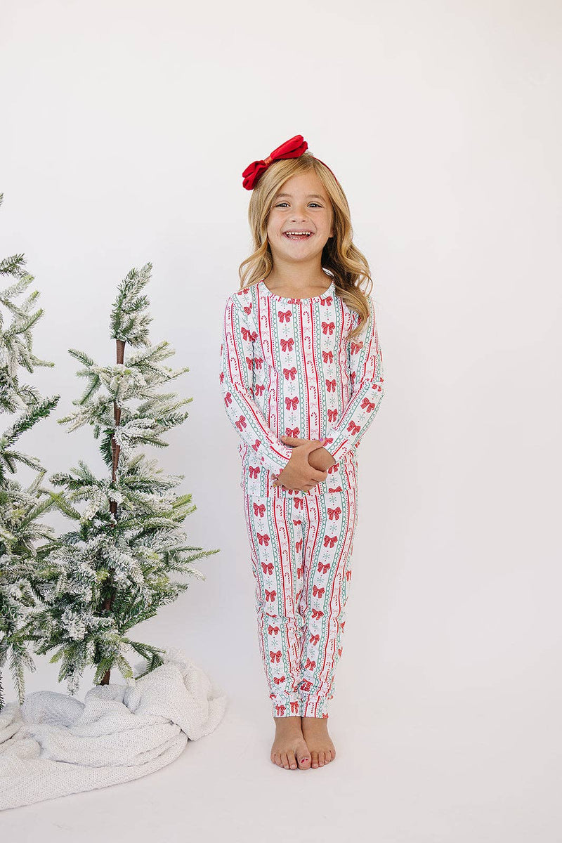 Retro Candy Cane Bamboo Two Piece Set