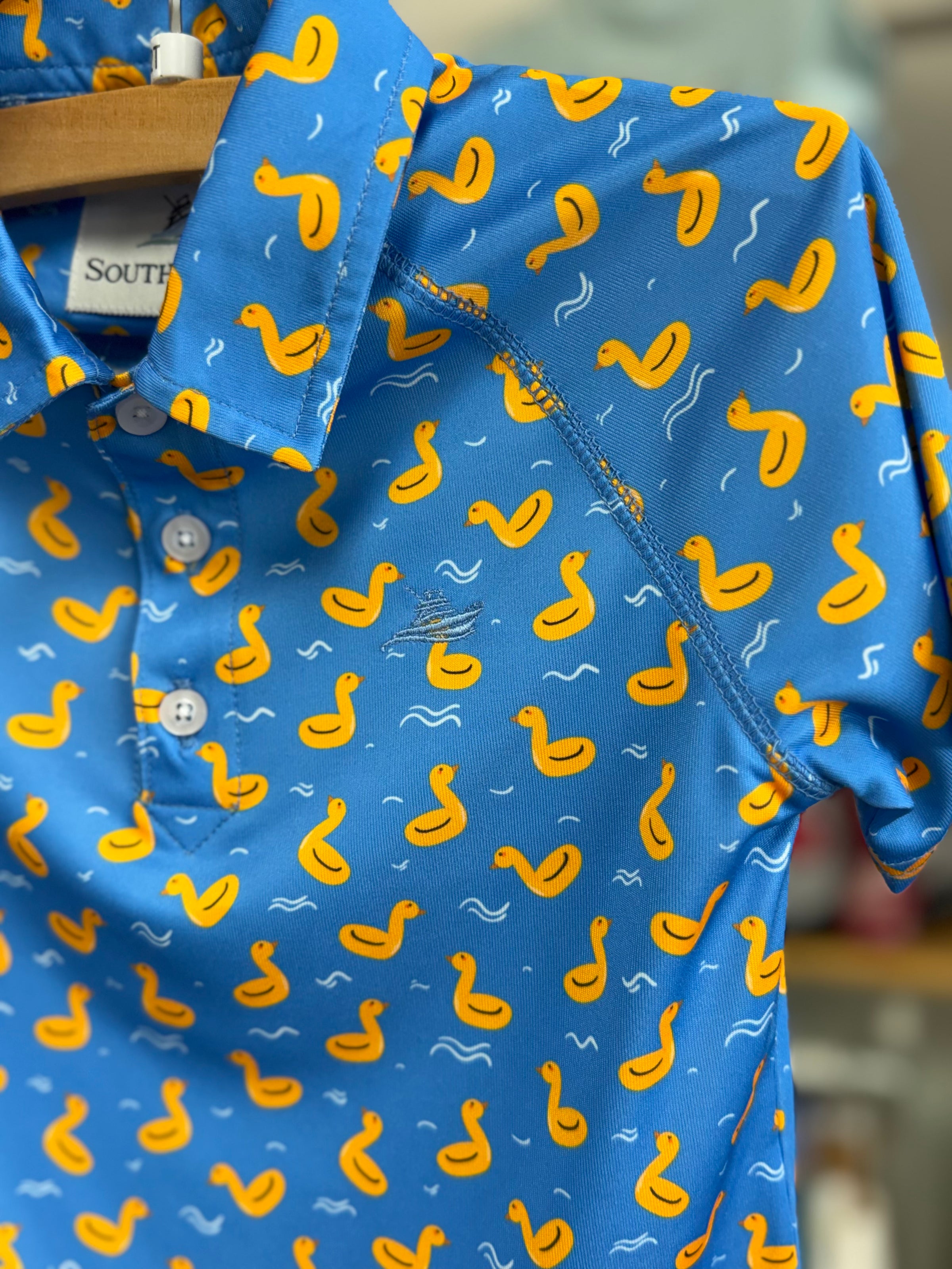 Blue Rubber Duckie Floatie Polo