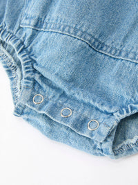 Denim Polo Romper