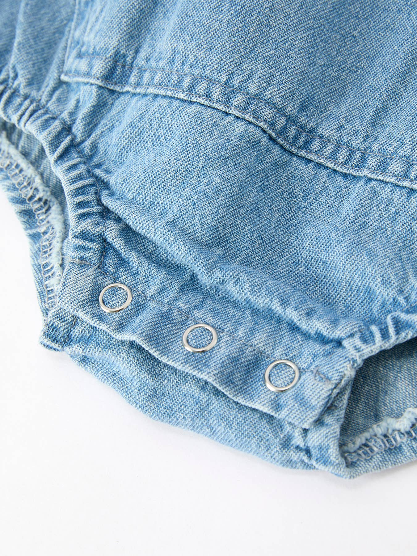 Denim Polo Romper