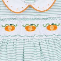 Lil' Pumpkin Classics Smocked Long Sleeve Girl Bubble