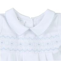 Landon's Classics Smocked Bubble - Light Blue