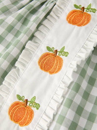 Pumpkin Plaid Applique Bloomer Set