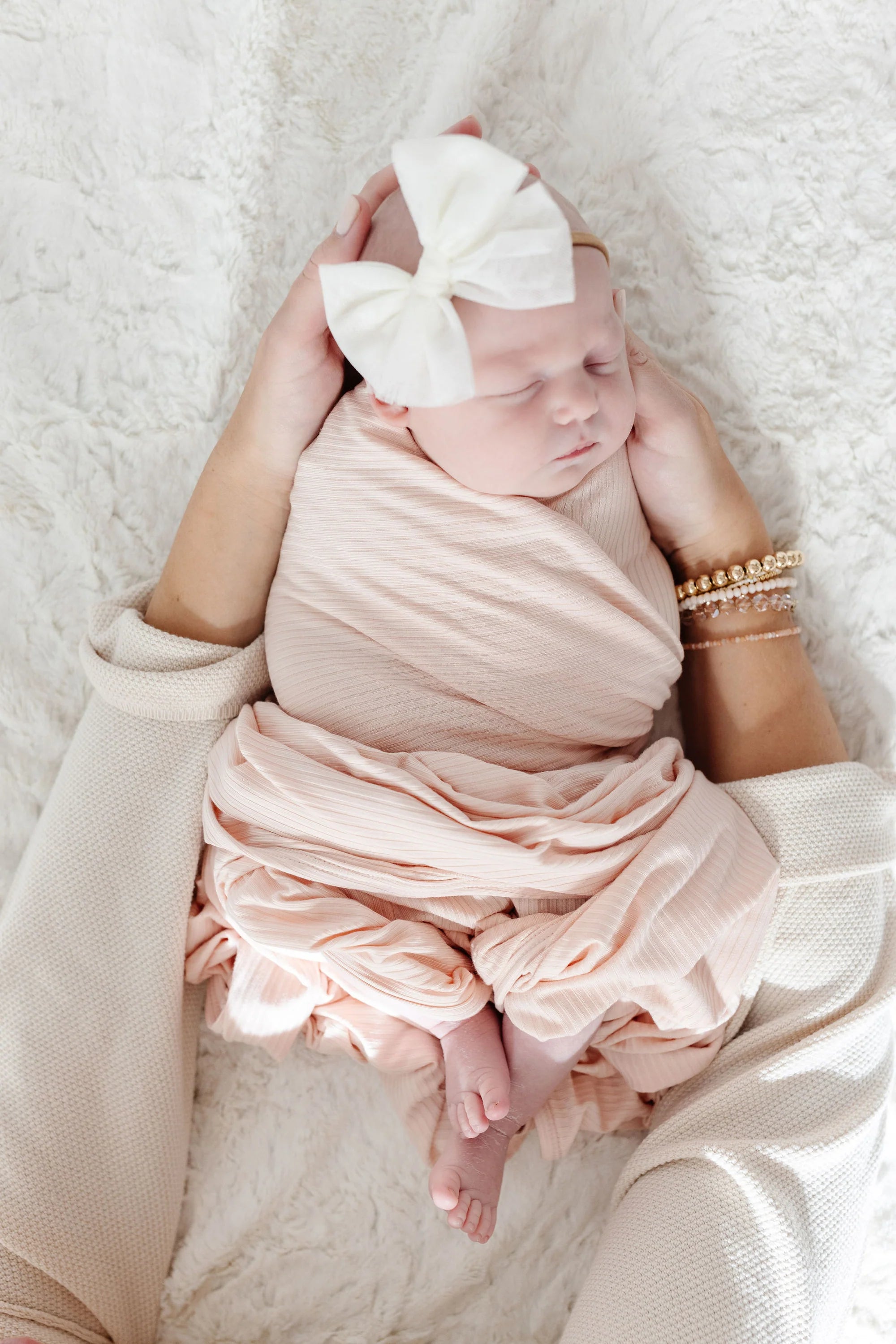 Rosie Ribbed Swaddle Blanket - Regular Luxe (48x48 Inches)