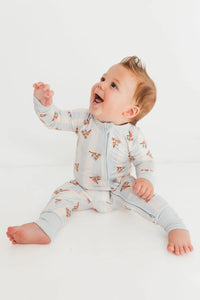 Little Sailboat Zipper Romper Sleeper
