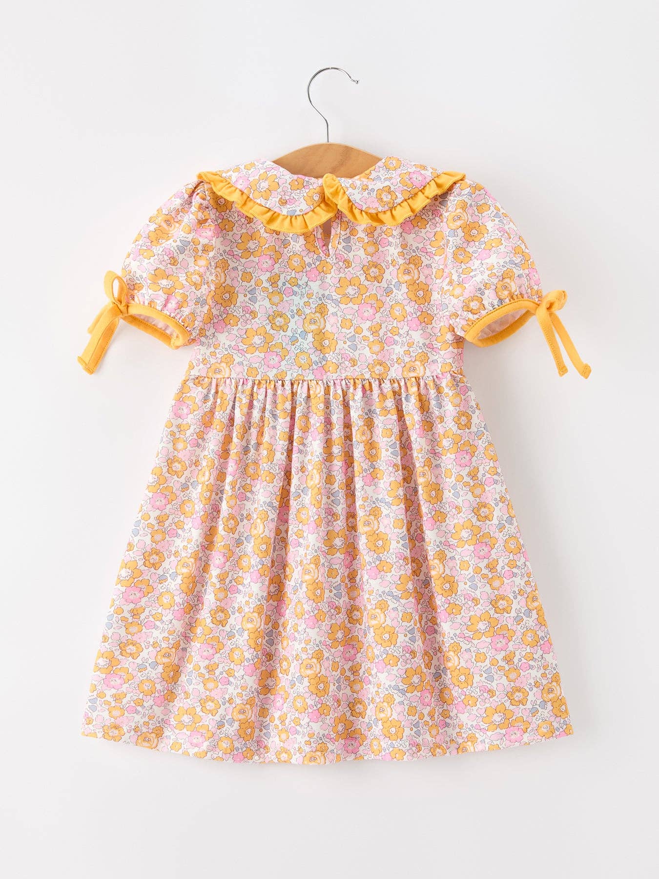 Bow Pumpkin Floral Dress
