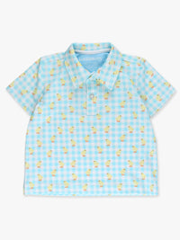 Boys Chirping Chicks Gingham Performance Polo