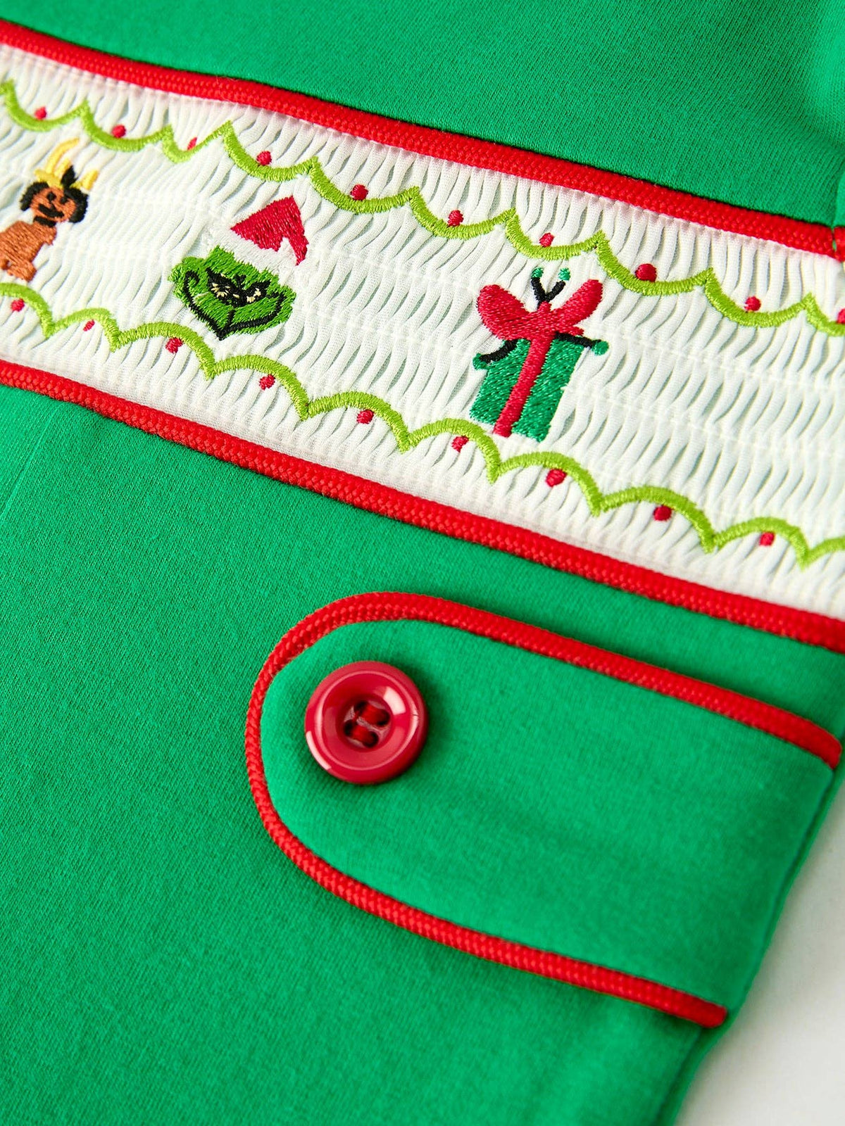 Christmas "Mean One" Embroidered Romper