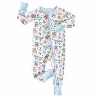 Bathtime Besties Convertible Zip Romper | Blue